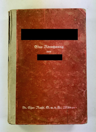 Adolf Hitler, Mein Kampf, Erstausgabe 1925 (!), 1. Band Eine Abrechnung - Militaria-Berlin