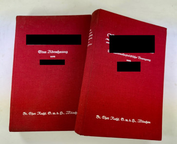 Adolf Hitler, Mein Kampf in 2 Bänden, 1928/1929 III. bzw. II. Auflage - Militaria-Berlin
