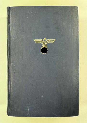 Adolf Hitler, Mein Kampf Volksausgabe 1943, lateinische Schriftform (!), Hoheitsadler mit geraden Flügeln (!) - Militaria-Berlin