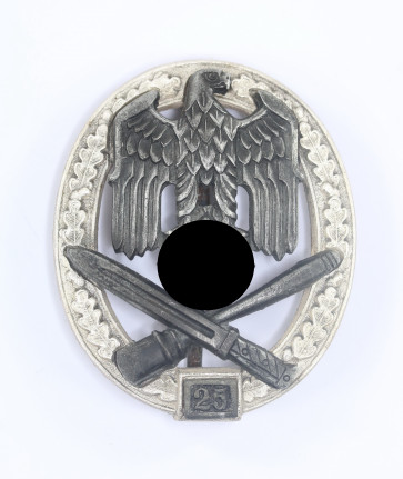 Allgemeines-Sturmabzeichen mit Einsatzzahl 25, Hst. RK (Rudolf Karneth, Gablonz) - Militaria-Berlin