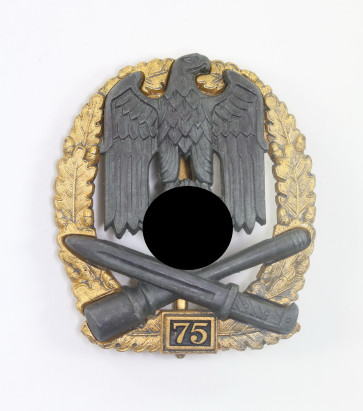 Allgemeines-Sturmabzeichen mit Einsatzzahl 75, Hst. JFS (Josef Feix & Söhne, Gablonz) - Militaria-Berlin