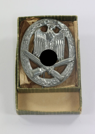 Allgemeines Sturmabzeichen, Rudolf Karneth, Gablonz, in Verkaufsschachtel - Militaria-Berlin