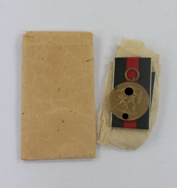  Anschlußmedaille Sudetenland, in Verkaufstüte Ferd. Hoffstätter Bonn a. Rhein - Militaria-Berlin