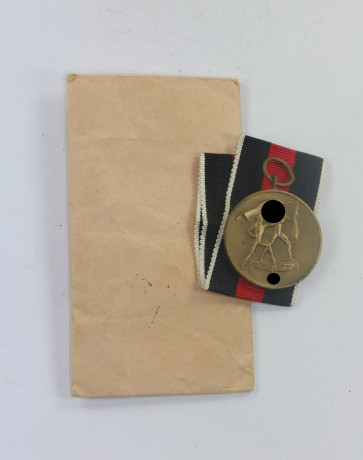  Anschlußmedaille Sudetenland, in Verkaufstüte Wilh. Deumer Lüdenscheid - Militaria-Berlin