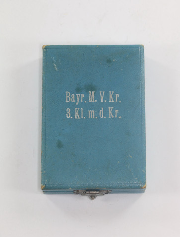  Bayern, Etui Militär Verdienstkreuz 3. Klasse mit der Krone, Gebrüder Hemmerle München - Militaria-Berlin