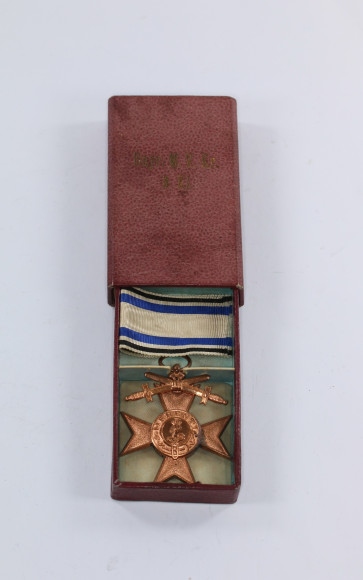Bayern, Militär Verdienstkreuz 3. Klasse mit Schwertern, im Etui, Deschler & Sohn - Militaria-Berlin