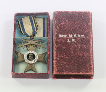 Bayern, Militärverdienstkreuz 2.Klasse mit Schwertern, Hst, im Etui Deschler & Sohn München - Militaria-Berlin