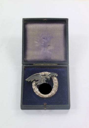Beobachter Abzeichen der Luftwaffe, Hst. W. Deumer Lüdenscheid, im Deumer Etui - Militaria-Berlin