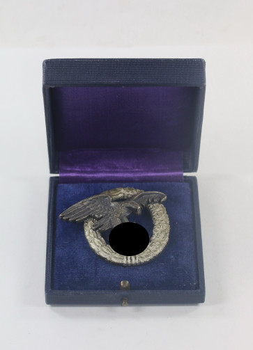 Beobachterabzeichen der Luftwaffe, Hst. IMME, im Etui - Militaria-Berlin