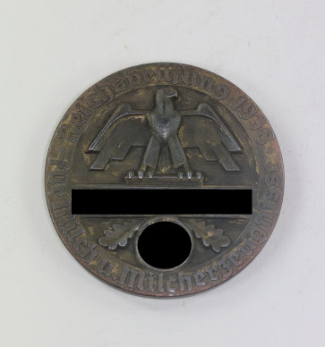 Bronze Medaille Reichsnährstand Blud und Boden, Reichsprüfung 1938 für Milch und Milcherzeugnisse - Frischbutter - Militaria-Berlin