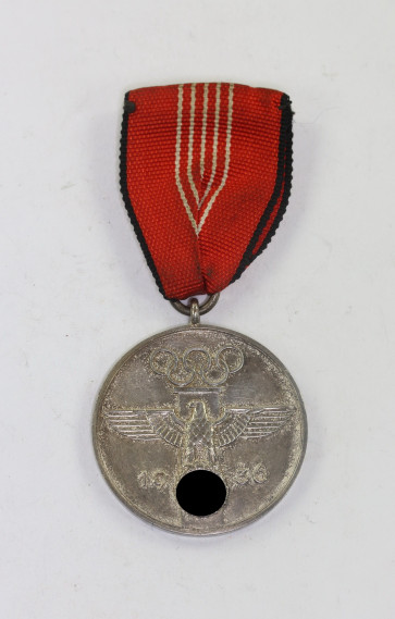  Deutsche Olympia Erinnerungsmedaille 1936, Für verdienstvolle Mitarbeit bei den Olympischen Spielen 1936 - Militaria-Berlin