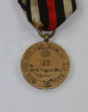  Preußen, Kriegsdenkmünze für Kämpfer 1870, Ranschrift - Militaria-Berlin