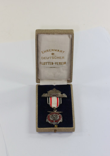 Deutscher Flottenverein (DFV), Abzeichen für Ehrenwarte in Silber, im Etui - Militaria-Berlin