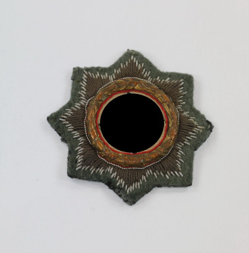  Deutsches Kreuz in Gold auf Heeresstoff, Hst. HS - Militaria-Berlin