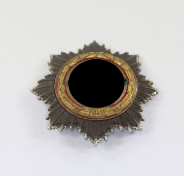 Deutsches Kreuz in Gold, Deschler (schwer) kurze Nadel, 6 Nieten - Militaria-Berlin