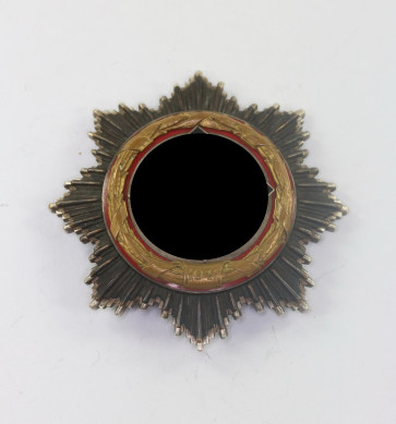 Deutsches Kreuz in Gold, Deschler (schwer) kurze Nadel, 6 Nieten - Militaria-Berlin