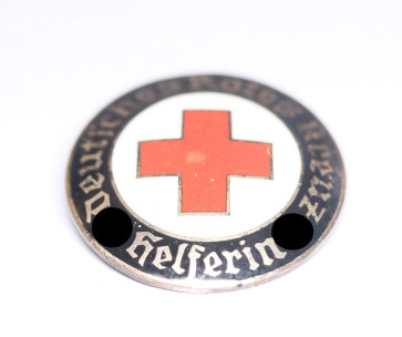 Deutsches Rotes Kreuz (DRK), Brosche für Helferin, Ges. Gesch. - Militaria-Berlin