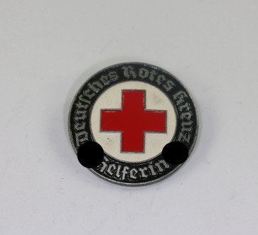  Deutsches Rotes Kreuz (DRK), Brosche für Helferin, Hst. GB, lackiert - Militaria-Berlin