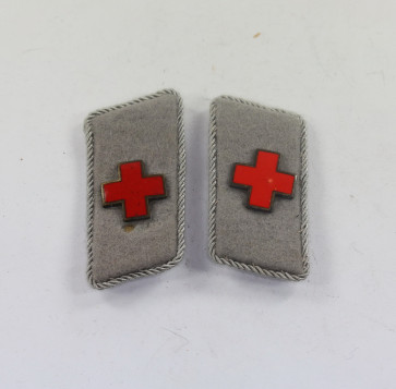Deutsches Rotes Kreuz (DRK), Paar Kragenspiegel, kleine Ausführung - Militaria-Berlin