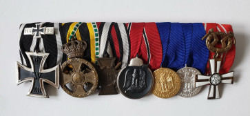 Ordenschnalle 7X, Finnland, Ritterorden des Freiheitskreuzes 2. Klasse mit Schwertern 1941 - Militaria-Berlin