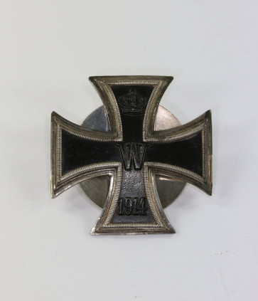 Eisernes Kreuz 1. Klasse 1914, Deutscher Offiziers Verein, an Scheibe und Mutter, Silber 800 - Militaria-Berlin