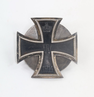 Eisernes Kreuz 1. Klasse 1914, Silber (800), an Scheibe und Mutter - Militaria-Berlin