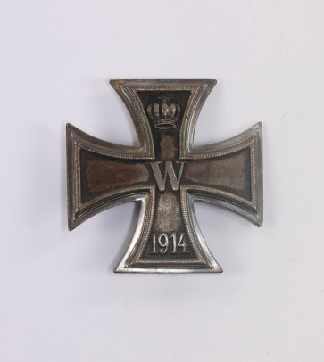 Eisernes Kreuz 1. Klasse 1914, Silber 800, Gravur (!) - Militaria-Berlin