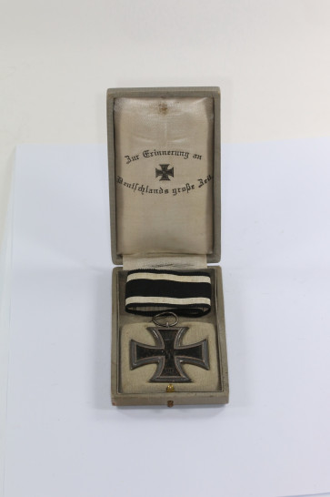 Eisernes Kreuz 2. Klasse 1914, Hst. LW, im Schmuck Etui - Zur Erinnerung an Deutschlands große Zeit - Militaria-Berlin