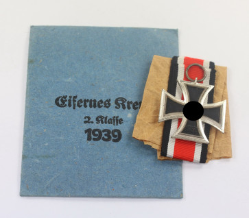 Eisernes Kreuz 2. Klasse 1939, Friedrich Keller, Oberstein, in Verleihungstüte Friedrich Keller,Oberstein - Militaria-Berlin