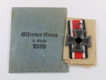  Eisernes Kreuz 2. Klasse 1939, in Verleihungstüte Hammer & Söhne, Geringswalde - Militaria-Berlin