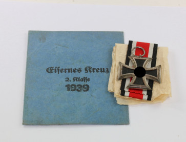 Eisernes Kreuz 2. Klasse 1939, in Verleihungstüte Robert Hauschild Pforzheim - Militaria-Berlin