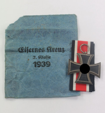 Eisernes Kreuz 2. Klasse 1939, "Kleiner Bruder Variante" Frank & Reif, in Verleihungstüte - Militaria-Berlin