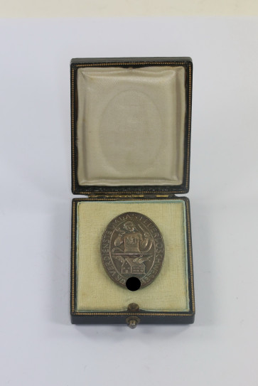  Erinnerungszeichen Verdienste um das Feuerlöschwesen 1934, Silber 900 Preuss. Staatsmünze, im Etui - Militaria-Berlin