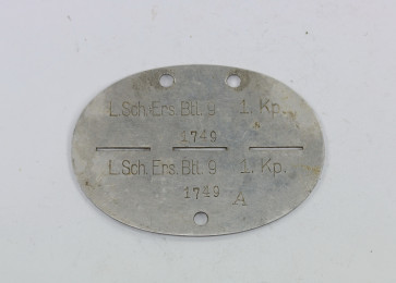 Erkennungsmarke Landesschützen-Ersatz-Bataillon 9 - Militaria-Berlin
