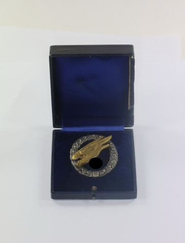  Fallschirmschützenabzeichen der Luftwaffe, C.E. Juncker Berlin S.W., im Etui - Militaria-Berlin