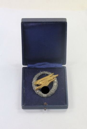 Fallschirmschützenabzeichen der Luftwaffe, Hst. A, im Etui - Militaria-Berlin