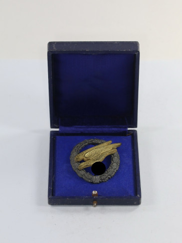 Fallschirmschützenabzeichen der Luftwaffe, Hst. A, im Etui (Schreibschrift) - Militaria-Berlin