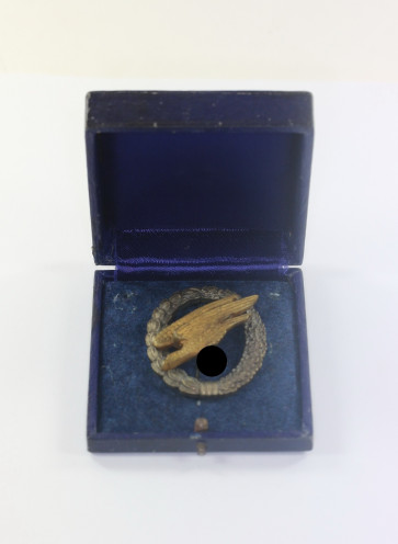 Fallschirmschützenabzeichen der Luftwaffe, Hst. Jimme & Sohn Berlin, im Etui - Militaria-Berlin