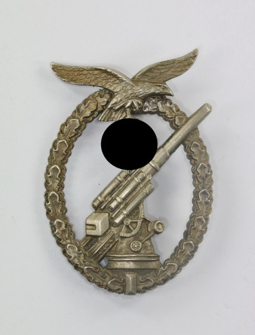  Flak-Kampfabzeichen der Luftwaffe, Ball Hinge (Kugel Bock), Buntmetall - Militaria-Berlin