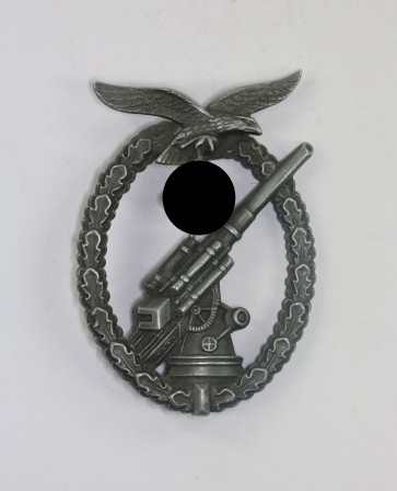  Flak Kampfabzeichen der Luftwaffe, Ball Hinge (Kugel Bock), Buntmetall - Militaria-Berlin