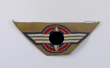 Flieger-HJ, Ärmelabzeichen für HJ-Angehörige, die vom DLV ausgebildet wurden, für das Diensthemd - Militaria-Berlin