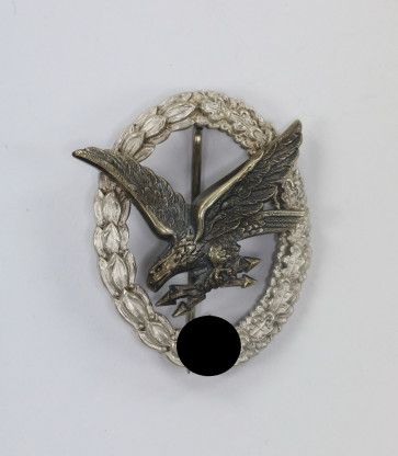  Fliegerschützenabzeichen der Luftwaffe mit Blitzbündel, Hst. B&NL (Berg & Nolte, Lüdenscheid) - Militaria-Berlin