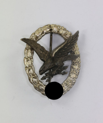  Fliegerschützenabzeichen der Luftwaffe mit Blitzbündel, Hst. C.E. Juncker BerlinS.W. (J.4) - Militaria-Berlin