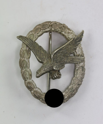 Fliegerschützenabzeichen (ohne Blitzbündel), Hst. Jimme & Sohn Berlin (Neusilber) - Militaria-Berlin