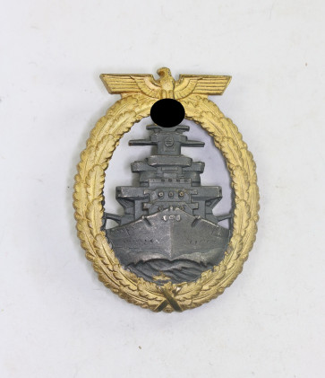 Flotten Kriegsabzeichen, Hst. Schwerin Berlin (Buntmetall) - Militaria-Berlin