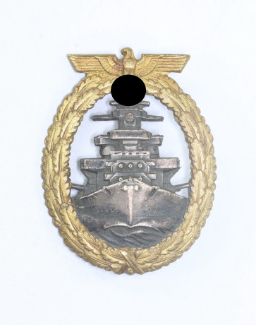  Flottenkriegsabzeichen, Hst. Schwerin Berlin - FEC. Adolf Bock - Militaria-Berlin