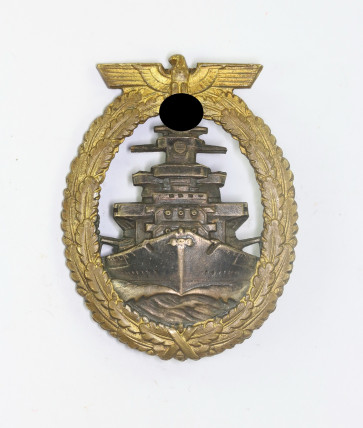 Flottenkriegsabzeichen, Hst. Schwerin Berlin - FEC. Adolf Bock (Buntmetall) - Militaria-Berlin