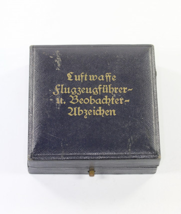 Frühes Etui, Luftwaffe Flugzeugführer- u. Beobachterabzeichen (Doppelabzeichen) - Militaria-Berlin