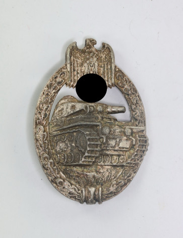 Frühes Panzerkampfabzeichen in Silber, GWL Gebrüder Wegerhoff, Lüdenscheid - Militaria-Berlin