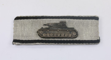 Frühes Sonderabzeichen für das Niederkämpfen von Panzerkampfwagen durch Einzelkämpfer (Panzerknacker), Moritz Hausch Typ 1 (Panzer aus Buntmetall) - Militaria-Berlin